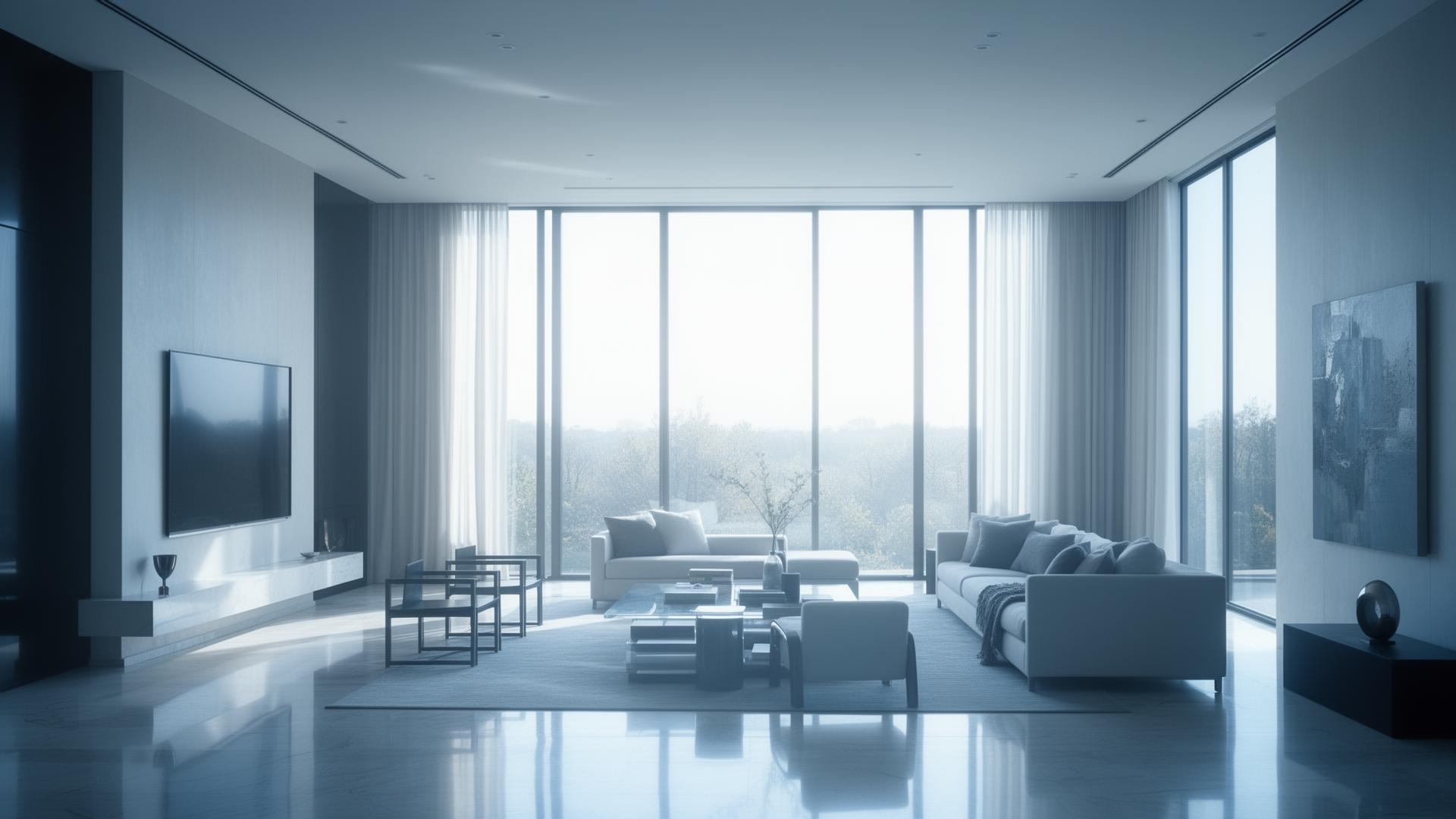 Pristine modern living room